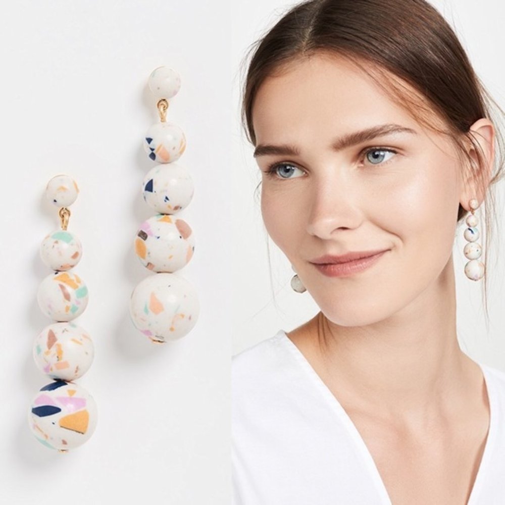 Madewell Terrazzo Ball Drop Earrings